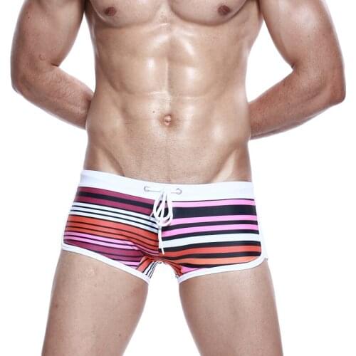 SEOBEAN Mens Swimming Trunk male Training spandex Swimsuit bath surfing swimwear