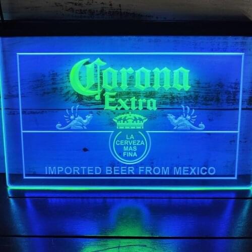 SS068 Corona Mexico Beer Bar Pub Club Dual Color LED Neon Sign