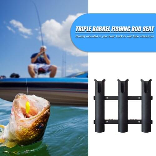Vertical Fishing Rod Storage Holder Outdoor Fishing 3-Link Pole Mount Compression Resistance Bracket Rack for Boat