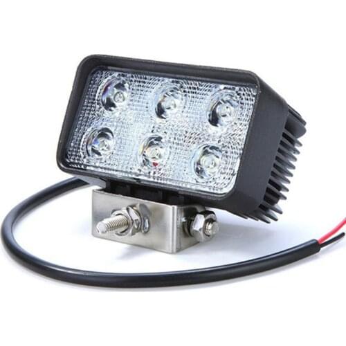 2pcs 3 inch 1530LM 12V / 24V 18W Waterproof Square LED Car Work Light for Motorcycle / Tractor / 4WD Offroad / SUV / ATV