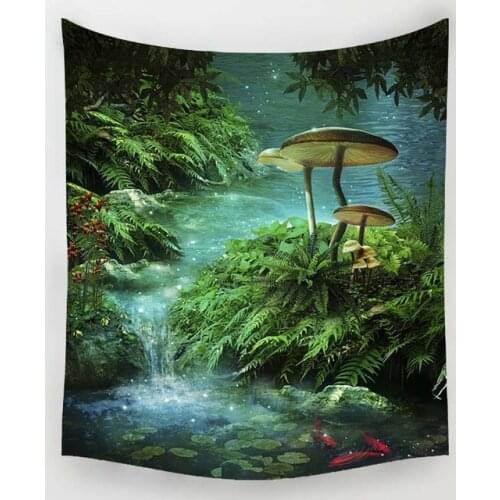 Magical Mushrooms Tapestry Wall Hanging