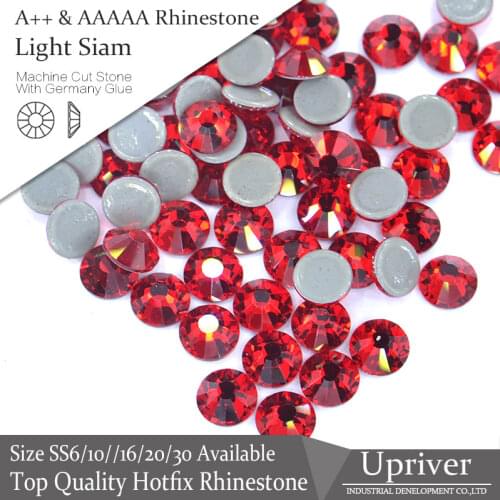 Upriver A++ Bright Attractive Strass Light Siam SS6-SS30 Hotfix Rhinestones 1440pcs/288PCS For Wedding Dress Accessories