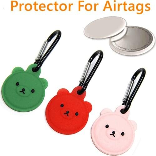 Anti-loss Protective Cover For Apple Airtag Location Tracker Silicone Case With Buckle For Airtags Tracker