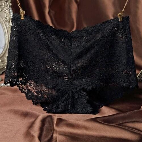 Fatimu High Quality Womens Panties Transparent Underwear Women Lace Soft Briefs Sexy Lingerie Cotton Briefs for Women Plus Size