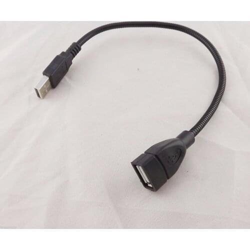 10pcs USB 2.0 A Male To Female Stand Holder Data Power Gooseneck 30cm Flexible Cable