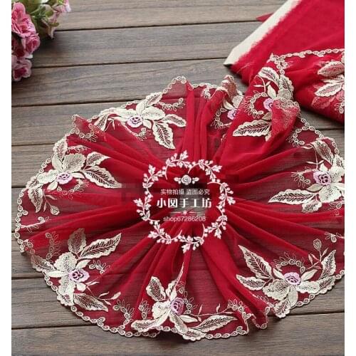 2 Yards 16cm/6.4'' 2015 Latest Luxury Floral Royal Style Gold Lace Trim Sewing Craft Clothing Lace Accessories