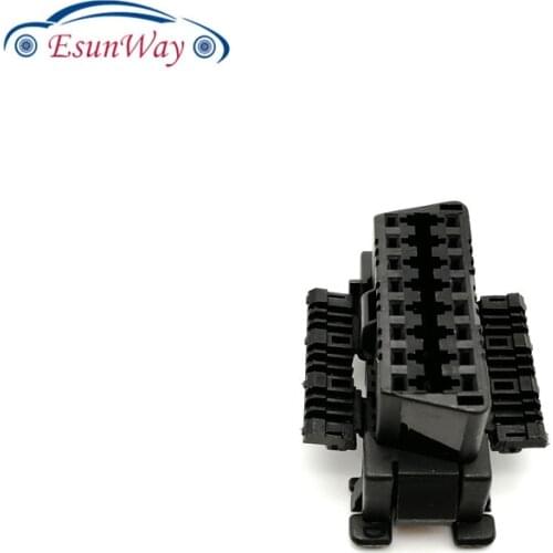 50pcs/Lot! OBDII OBD2 OBD 2 16Pin Female Connector OBD Female Wire Sockets Connector Cable J1962f Plug white black color