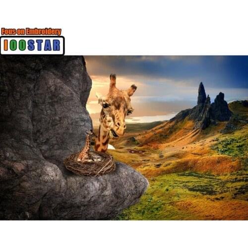 5D DIY Full Square/Round Diamond Painting Cross Stitch "Giraffe" 3D Diamond Embroidery Rhinestone Mosaic Home Decor Gift