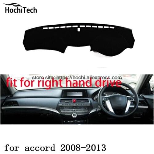 For honda accord 04-16 right drive dashboard mat Protective pad black color car-styling Interior Refit Sticker Mat products