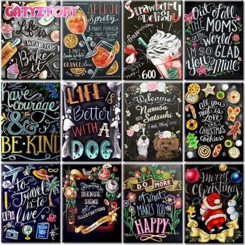 GATYZTORY Frame DIY Painting By Numbers Christmas Landscape Paint By Numbers For Home Wall Art Picture Christmas Gift