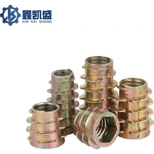 Internal And External Thread Nut Hexagon Socket Furniture Nut M4M5M6M8M10 Solid Wood Embedded Part Trapezoidal Screw Cap