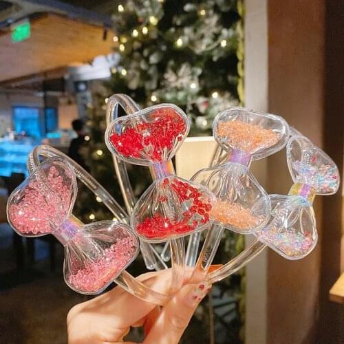 1Pc Cute Bows Headband for Baby Girls Hairbands Korean Children Princess Hair Band Kids Jelly Bows Transparent Hair Accessories