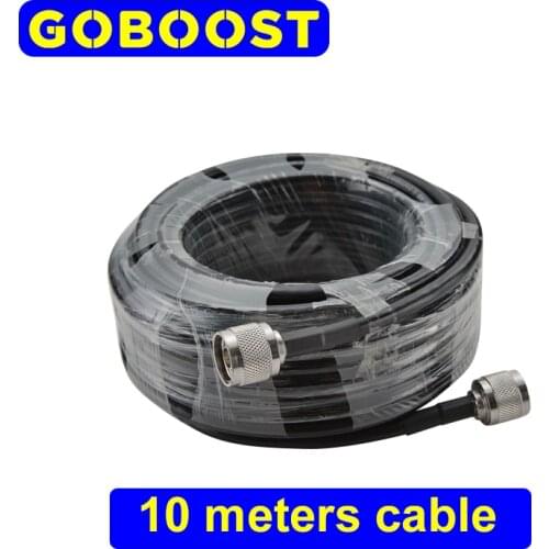 GOBOOST 10Meter Coaxial Cable For GSM DCS WCDMA 900 1800 2100 Mhz N Male 2G 3G 4G Celluar Signal Booster