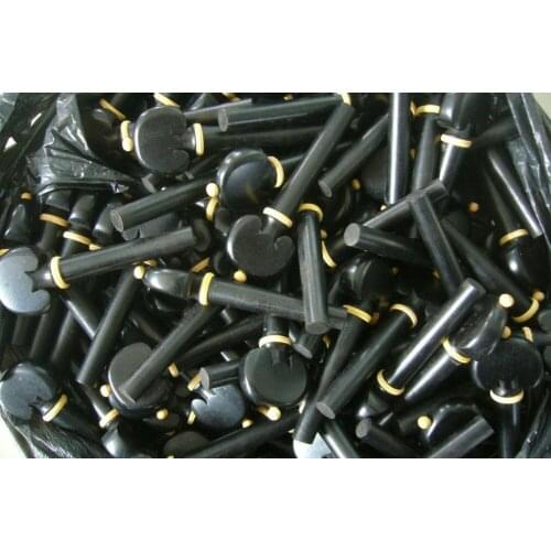 100pcs violin pegs 4/4 natural Ebony wood inlaid boxwood,musical instrument part
