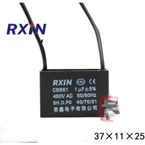 Capacitors 1uf 450V AC CBB61 Metallized Capacitor For Motor Start-up Ceiling Fan