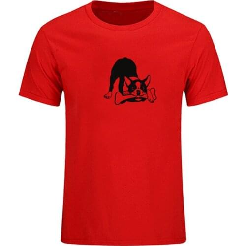 Mens T-shirt Short sleeve dog puppy animal cute animal summer casual T shirt Womens T shirt