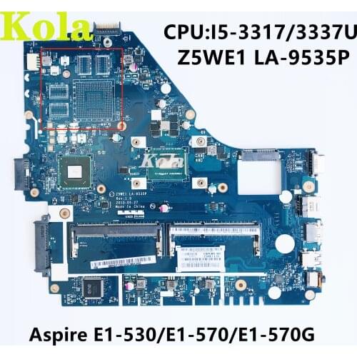 NBMEP11003 NB.MEP11.003 Z5WE1 LA-9535P For ACER E1-530 E1-570 E1-570G Laptop motherboard With CoRe i5 CPU DDR3 100% Fully Tested