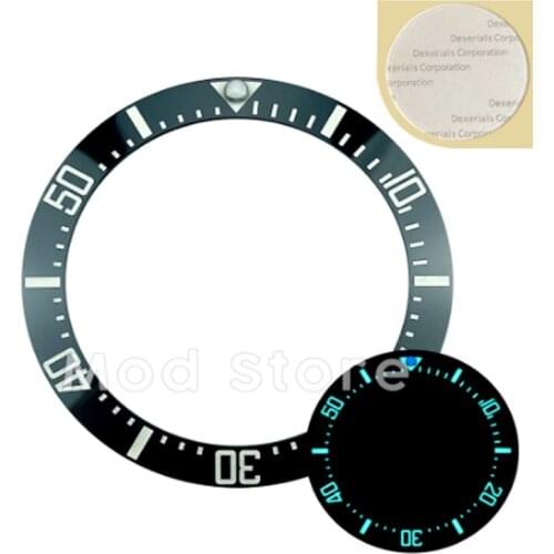NEW HOT 40mm Black Ceramic Fashion Bezel Insert Set for 43 Finish Mens Watches BGW9 Lume