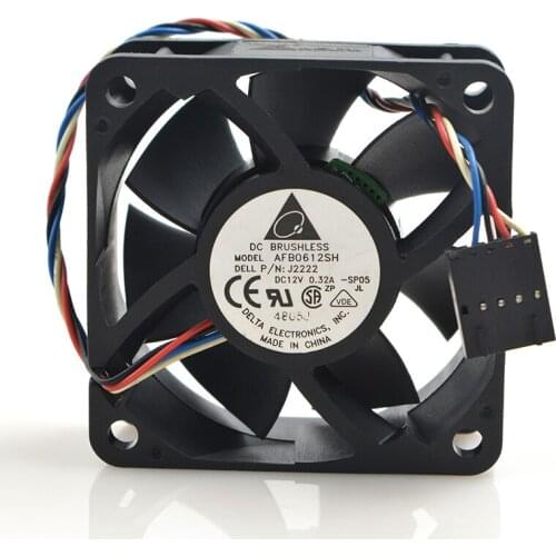 New original AFB0612SH 6025 12V 0.32A 6CM PWM temperature control large air volume violent fan