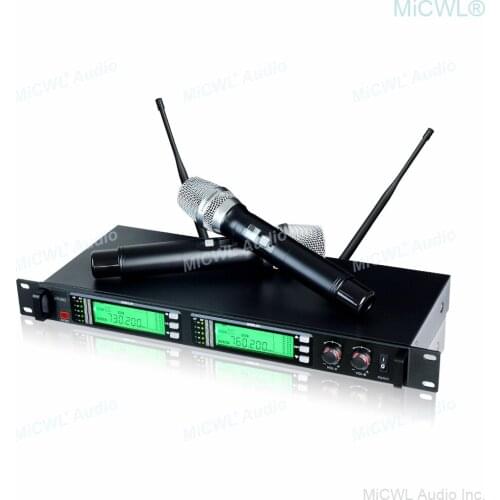 Top Quality UR36D Wireless 2 Handheld Cardioid Microphone System Karaoke DJ Sing Speech Vocal Concert Dynamic Mics 640-690MHz