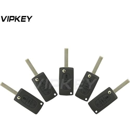 Remotekey 5pcs CE0536 models 3 Button 434mhz HU83 for Citroen C3 C4 C5 folding remote key remtekey