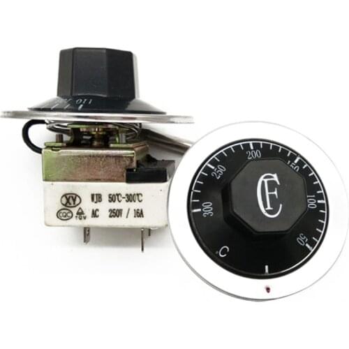 Temperature Controller Thermostat Switch Thermostat Knob Adjustable 50-300°C Mechanical Control Switch