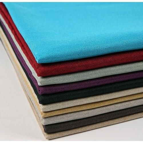 Width 58'' Solid Color Thickened Wear Resistant Cotton Linen Fabric By The Yard For Tablecloth Pillow Cushion Cover Material