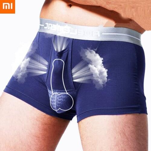 3pcs Xiaomi Mijia Sexy Underwear for Men Modal U-shaped Health Boxer Comfortable and Breathable Soft For Smart Men UnderPanties