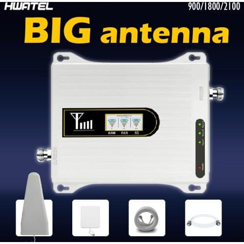 4g signal booster gsm 3g amplifier 2G triband repeater TOP BRAND big antenna kit 5km 8km russia Megafon Tele2 Beeline Yota MTS