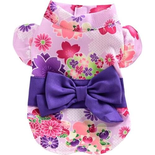 Japanese Style Dog Clothes Summer Cat Puppy Shirt Costumes Yorkies Yorkshire Pomeranian Poodle Bichon Schnauzer Clothing Outfits