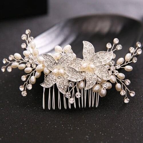 Hair combs jewelry women hair accessories pearls flower hair jewelry starfish star handmade wire pretty fashion jewelry