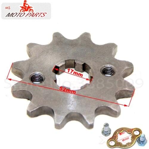 428 12 T Tooth 17mm ID Front Engine Sprocket for CRF XR 50 70 KLX110 TTR Dirt Pit Bike ATV Quad Moped Buggy Scooter Motorcycle