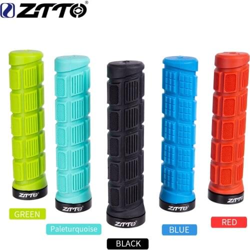 1 Pair Bike Grips Handlebar Grips MTB Mountain Bike Cycle Bicycle Lock Aluminum Alloy Durable BMX Rubber Grip Anti-Slip Parts