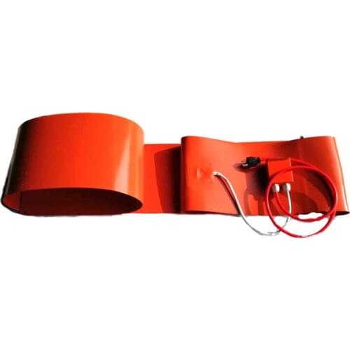 230V 2500W 125*4000*1.5mm 200L silicone drum Band heater digital thermostat on pad 1500mm lead wire