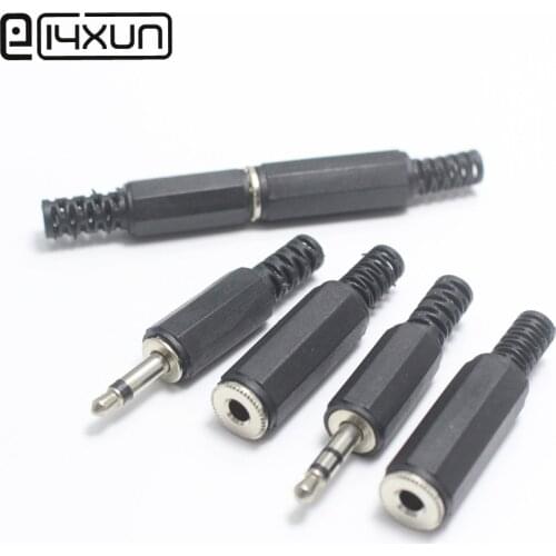 5pair 3.5mm Audio Stereo / Mono Plug jack 3.5 Male Female Plug Jack Charging Connector for Phone Headset Welding Type
