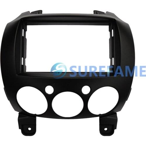 Double Din Car Audio Frame for Mazda 2 Demio 2007+ Dash Kit Radio Fascia Panel Dash Kits Facia Fitting Cover Plate 2Din