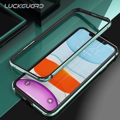 Bumper Phone Case For iPhone 11 Pro X XR XS Max 8 7 6 6S Plus Luxury Hybird Aluminum Metal Frame Soft Silicone Side Cover Fundas