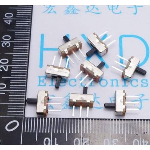Free Shipping 500PCS SS12D00 SPDT 1P2T 2 Position 3 Pin PCB Panel Vertical Slide Switch