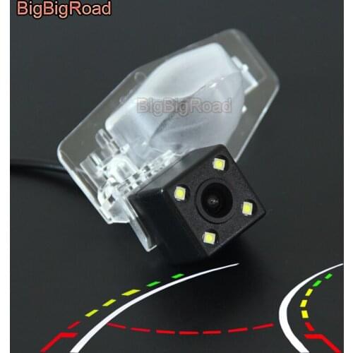 BigBigRoad Car Intelligent Dynamic Trajectory Tracks Rear View CCD Camera For honda Elysion Odyssey Insight Jazz Jade 2002 -2013