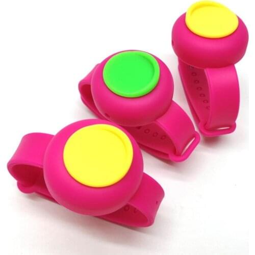 Hand Sanitizer Wristband Dispenser Silicone Refillable Wearable Sanitizing Gel or Lotion Bracelet for Adults Teens Kids Colorful