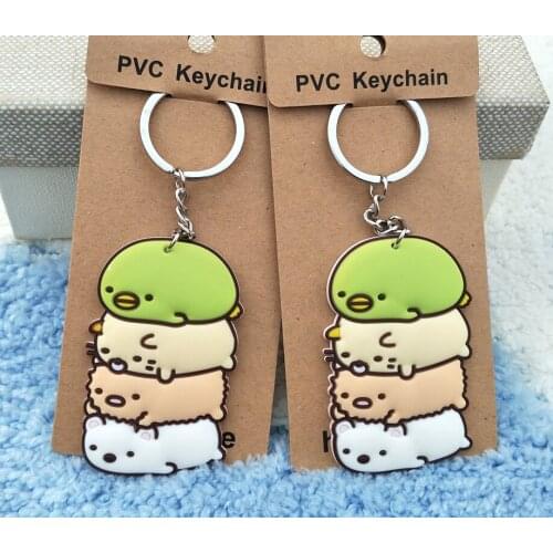 Sumikko gurashi Fashion Anime Key Chain PVC Figure Keyring Keychain Keyholder Gift Unisex NEW