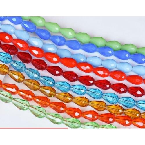 STENYA 3*5mm 100pcs Crystal Beads Tear Drop Shape Faceted Jewelry Earrings Necklace Bracelet Glass Sewing Charms Accessories Diy