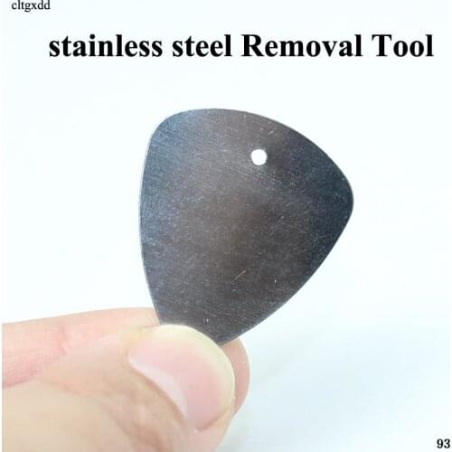 Cltgxdd 2PCS Slim Stainless Steel Guitar Picks Triangle Mobile Phone Repair Kit Pry Opening Tool Set