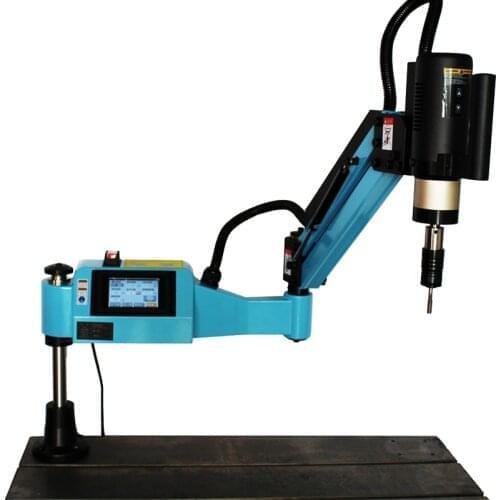 CNC 220V M3-M16 Button Vertical Electric Tapping Machine with Working Taps Threading Machine ISO Chucks Support Customization
