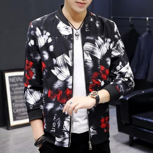 Floral 2020 Autumn Man Hip Hop Streetwear Club Outfit Men Coat Bomber Jacket Plus Size 6xl