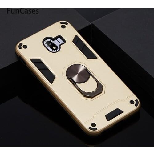Fitted Cases For estuche Samsung J4 2018 Capinha Metal Finger Ring Holder Soft sFor Samsung Galaxy capa J4 2018 Soft TPU Cover