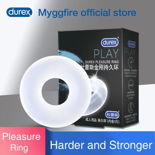 Durex Penis Ring Silicone Durable Cook Ring Adult Men Ejaculation Delay Lasting Firmer Longer Erection Cockring Male Sex Toys