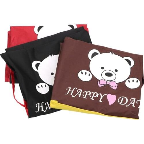Cooking Apron With Pockets Home Kitchen Chef Restaurant Waiter Apron Cartoon Bear Microfiber Aprons