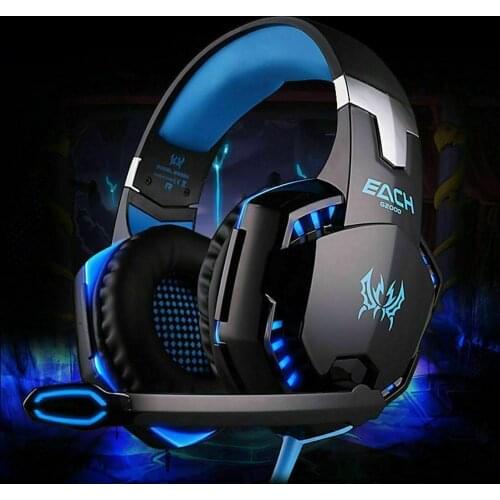Gaming Headphone casque Kotion EACH G2000 Best Computer Stereo Deep Bass Game Earphone Headset with Mic LED Light for PC Gamer