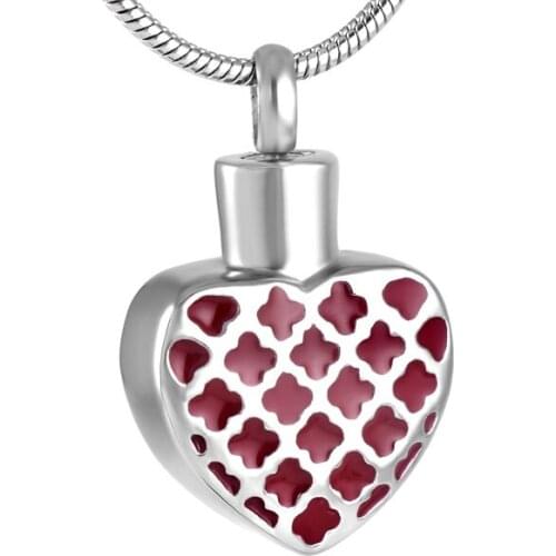 IJD9116 Popular Fashion 316L stainless steel Heart shape ashes urn jewelry keepsake cremation pendant necklace for Pet